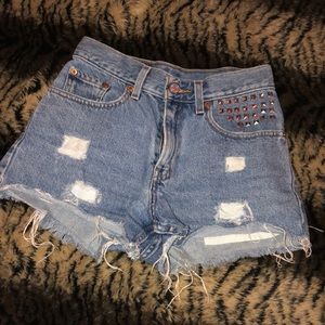 Authentic High Waisted Levi’s shorts
